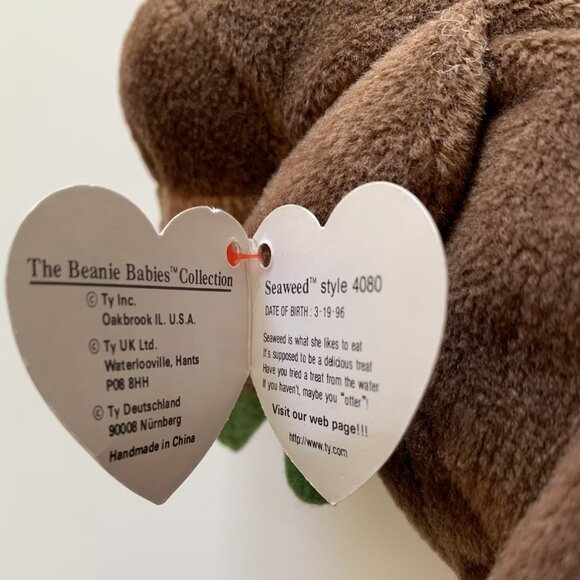 TY Beanie Babies "Seaweed" - 1996 Original Retired with Tags - Style 4080 - Picture 10 of 15